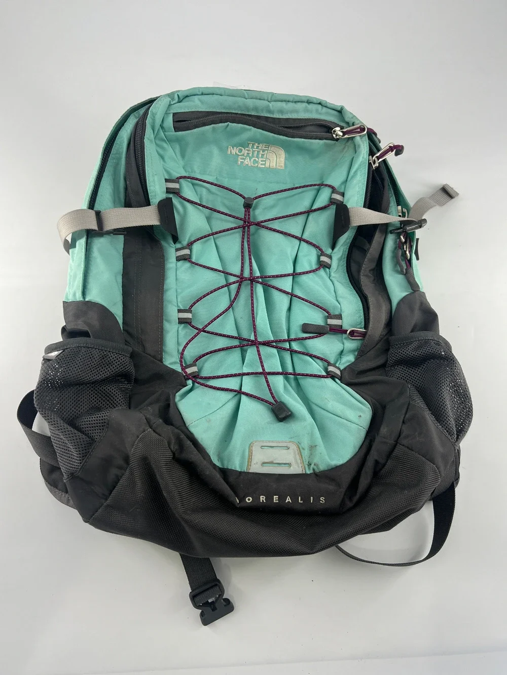 North Face Borealis Backpack Bag Adult Teal Blue Gray Zipper Laptop School